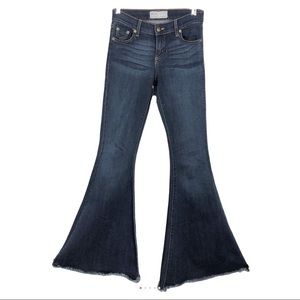 Free People 26X33 Raw Hem Super Flare Boho Chic